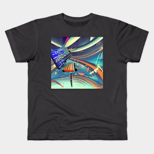 Synthesizer Floating Around In Space. Kids T-Shirt